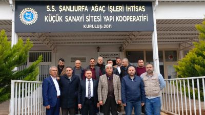 Şanlıurfa Ağaç İşleme İhtisas Yapı Kooperatifi Başkanı Mehmet Karakeçili ve YK Üyelerine Ziyaret Gerçekleştirdi. 